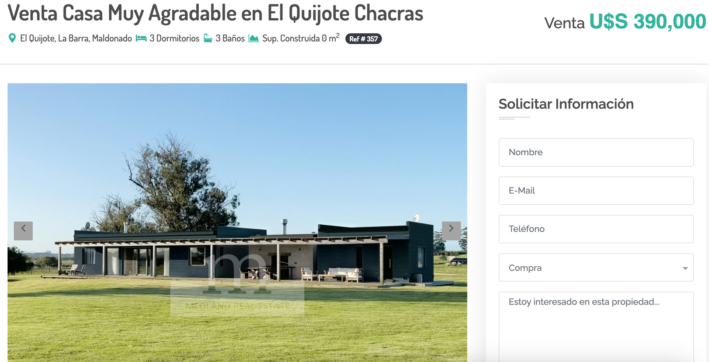 En la web se pueden encontrar muy buenas propiedades y terrenos.