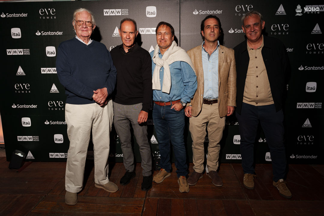 Patricio Pérez Morgan, Carlos Mora, Daniel Weiss, Felipe Boix, Santiago Pérez Morgan. El dream team WMW y Norte Construcciones