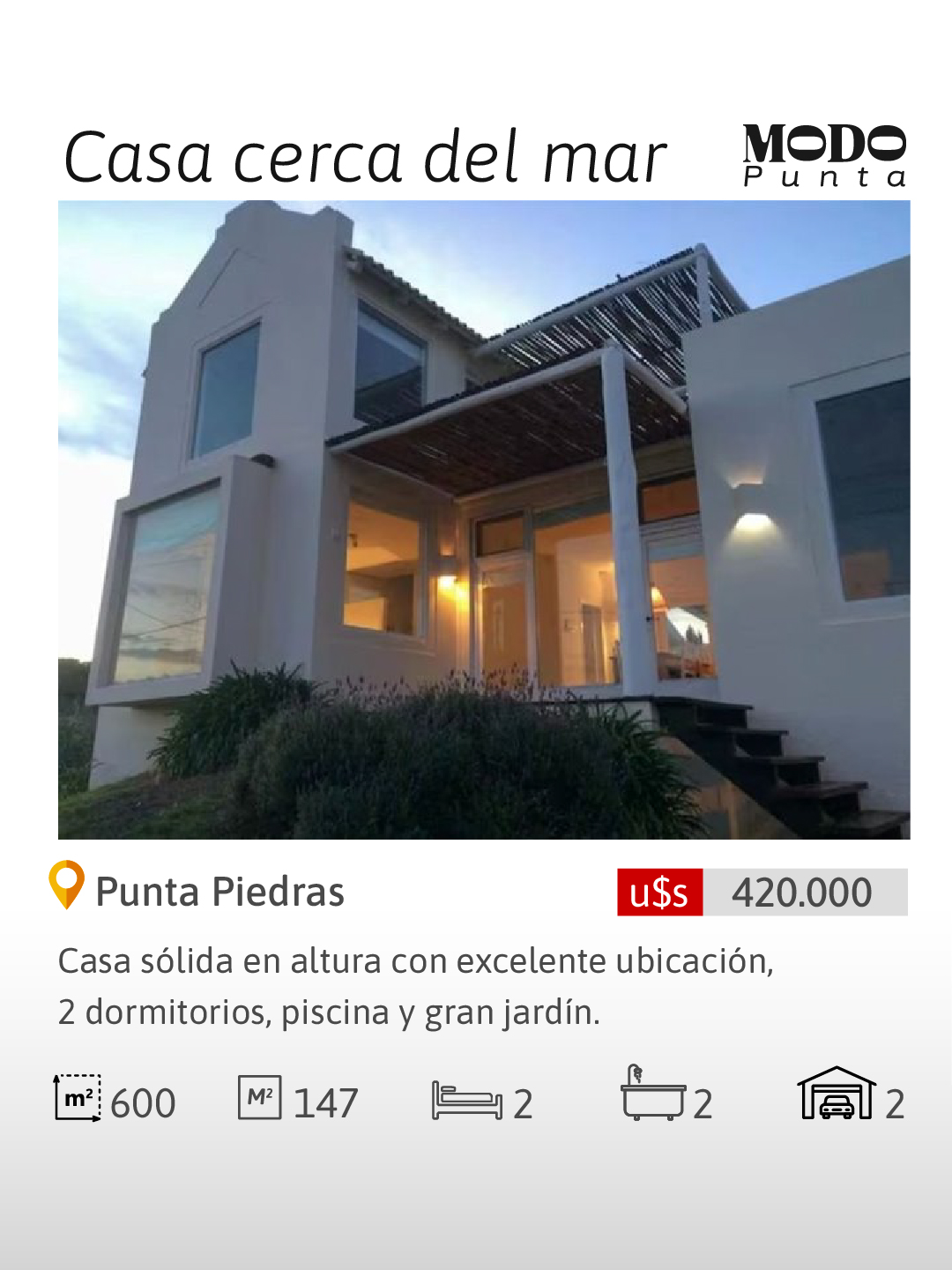 Propiedades en venta Punta del Este - Punta Piedras - Modo Punta