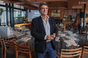 Martín Laventure, vocero oficial del evento Habitar, durante la presentación del encuentro en Punta del Este.