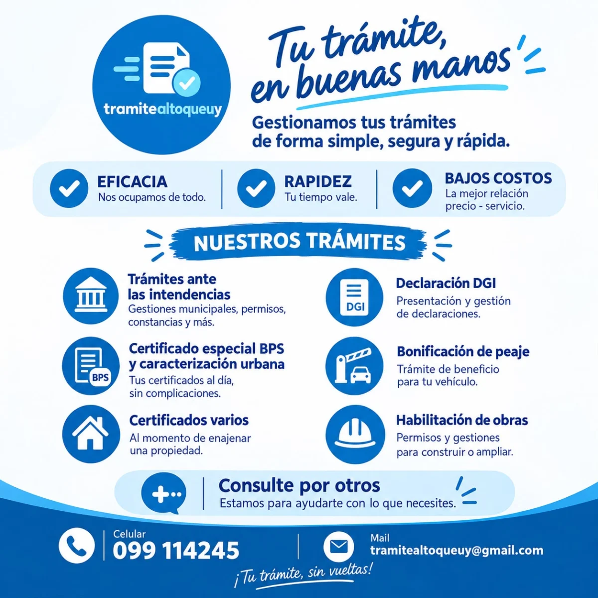 Municipal Paperwork in Maldonado and Errands | Trámite al toque