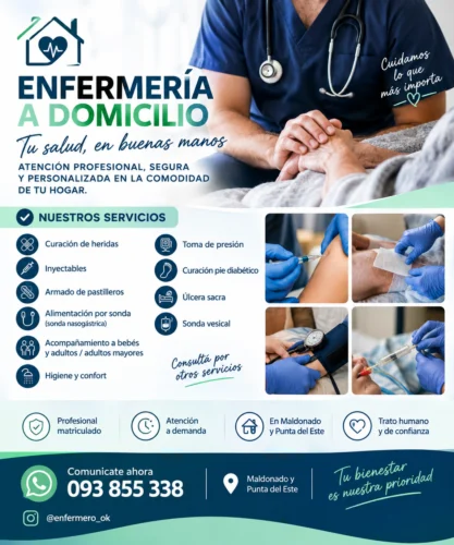 Servicios de enfermería a domicilio profesional e integral