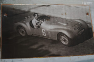 Nicolas Dellepiane en su Cisitalia 202 Allegerita de la scuderia Dusio.